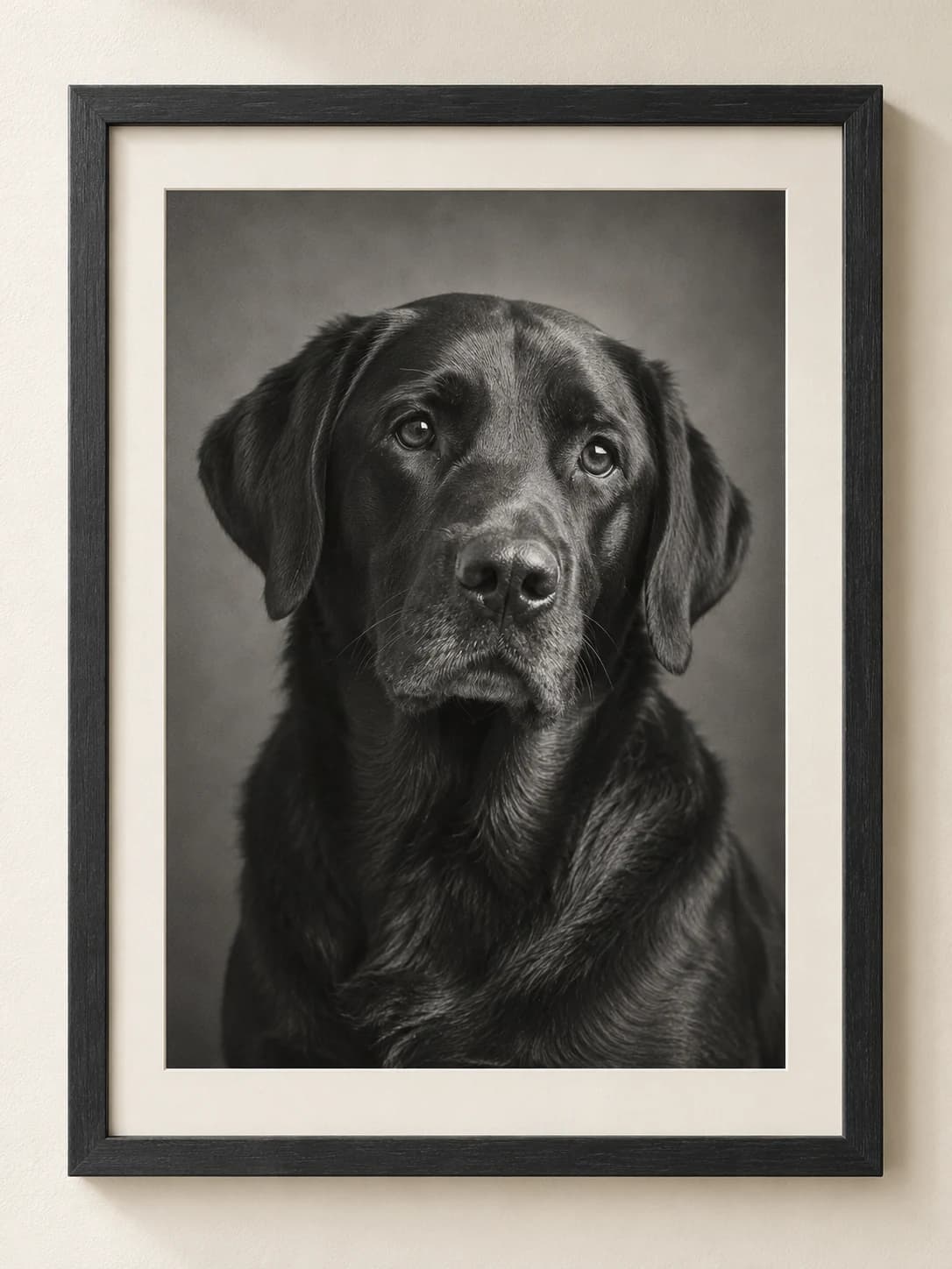 Forever in Our Hearts framed pet portrait sample
