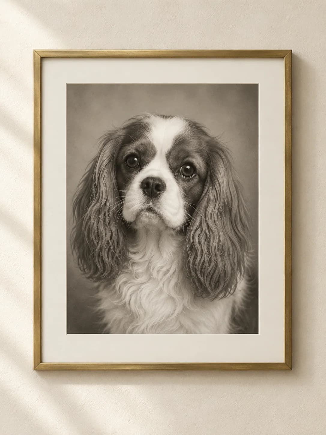 Forever in Our Hearts framed blenheim cavalier portrait example